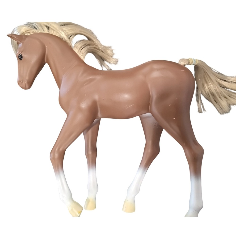 Our Generation Brown Foal Horse 10‎ Inch Blonde Mane Tail for 18 Inch Dolls